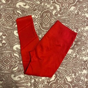 Red Fabletics leggings